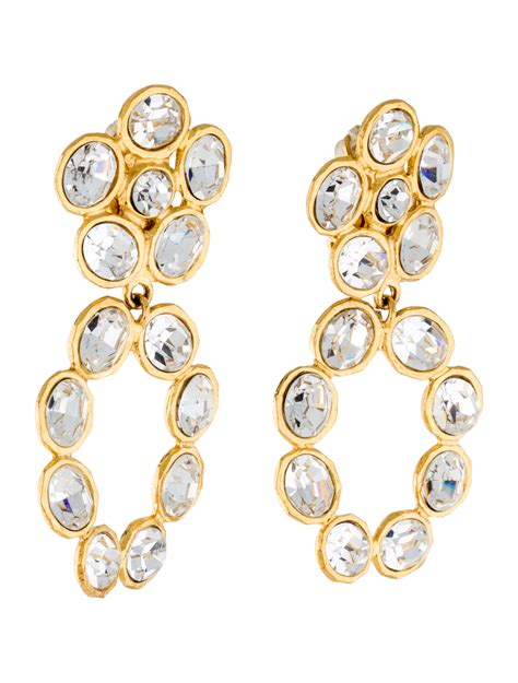 chanel crystal earrings